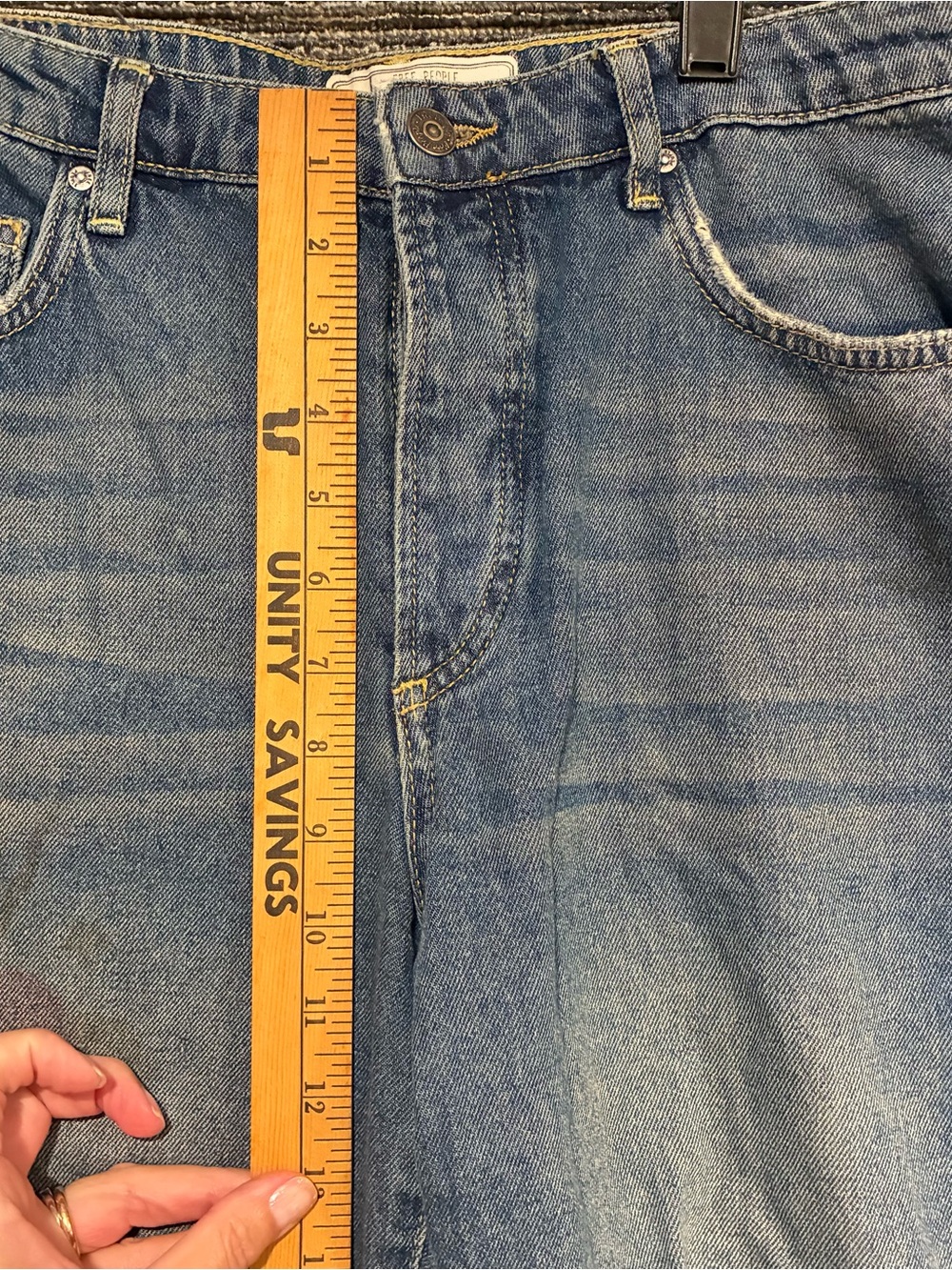 Free People Washed Light Blue Distressed Boyfriend Jeans - Picture 4 of 12